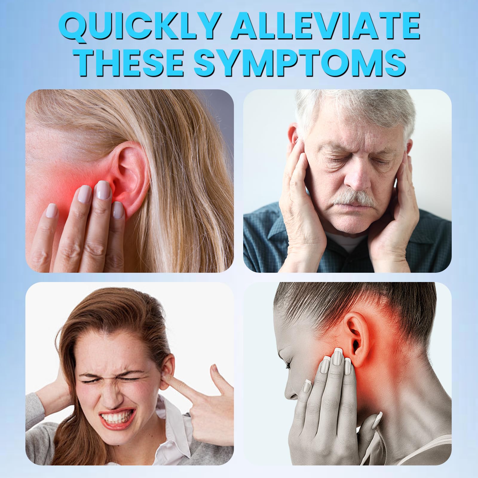 Migraine & Ear Pressure Relief Device | Tension Headache, Ear Ache & Airplane Pressure Relief | Drug-Free Migraine Relief Products Gift for Sufferers（Gray） - Maple Wellness Supplements