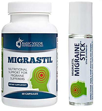 Migraine Stick & Migrastil Migraine Relief Capsules Bundle - Maple Wellness Supplements