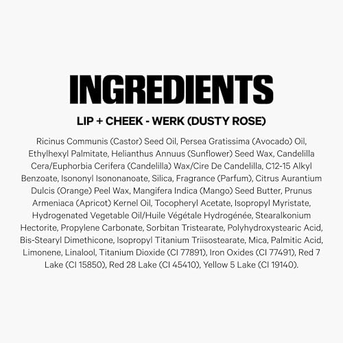 Milk Makeup Lip + Cheek Stick – Buildable Cream Blush + Lip Color w/Hydrating Mango Butter + Avocado Oil for a Natural Flush – Long-Lasting, Multiuse, Vegan Formula – Werk (Dusty Rose), 0.21 oz - Maple Wellness Supplements