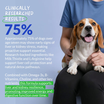 Milk Thistle for Dogs - 120 Chewable Tablets - Silymarin - Liver and Kidney Support with EPA & DHA - Detox - Liver Supplement for Dogs - Maple Wellness Supplements