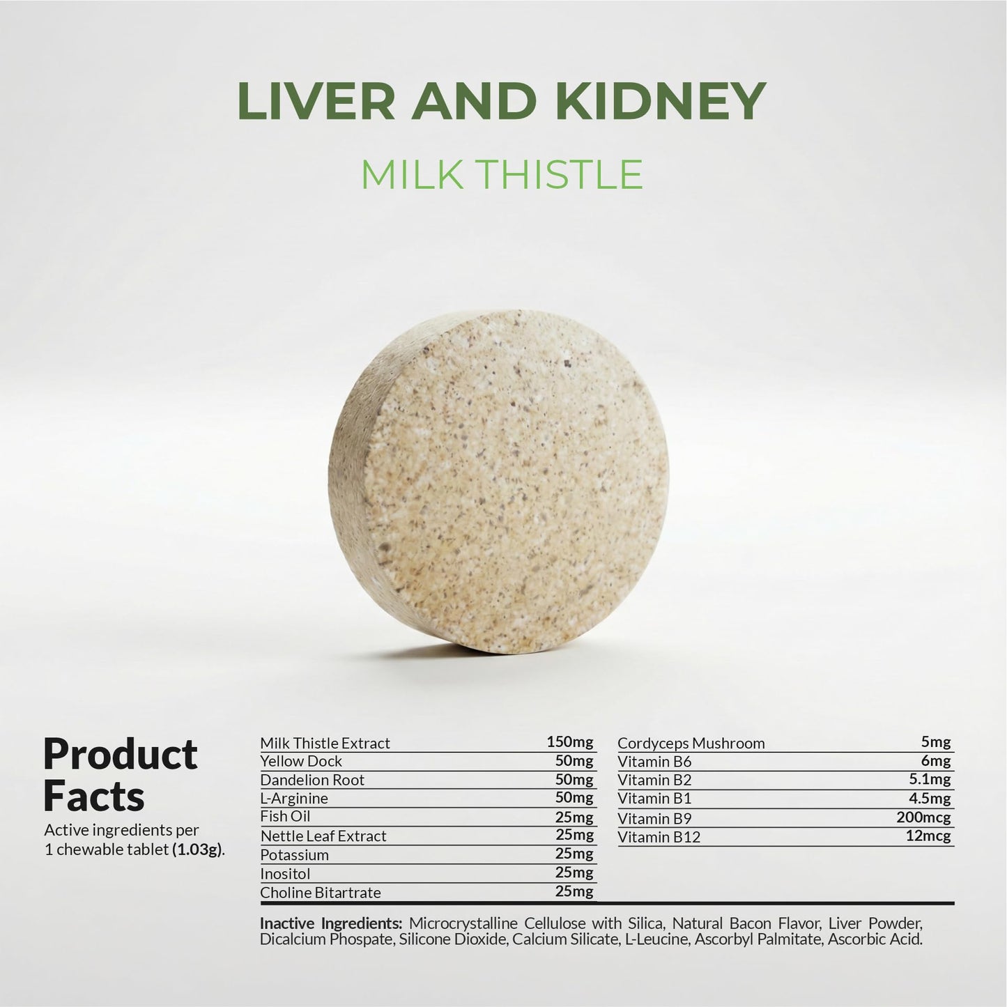 Milk Thistle for Dogs - 120 Chewable Tablets - Silymarin - Liver and Kidney Support with EPA & DHA - Detox - Liver Supplement for Dogs - Maple Wellness Supplements