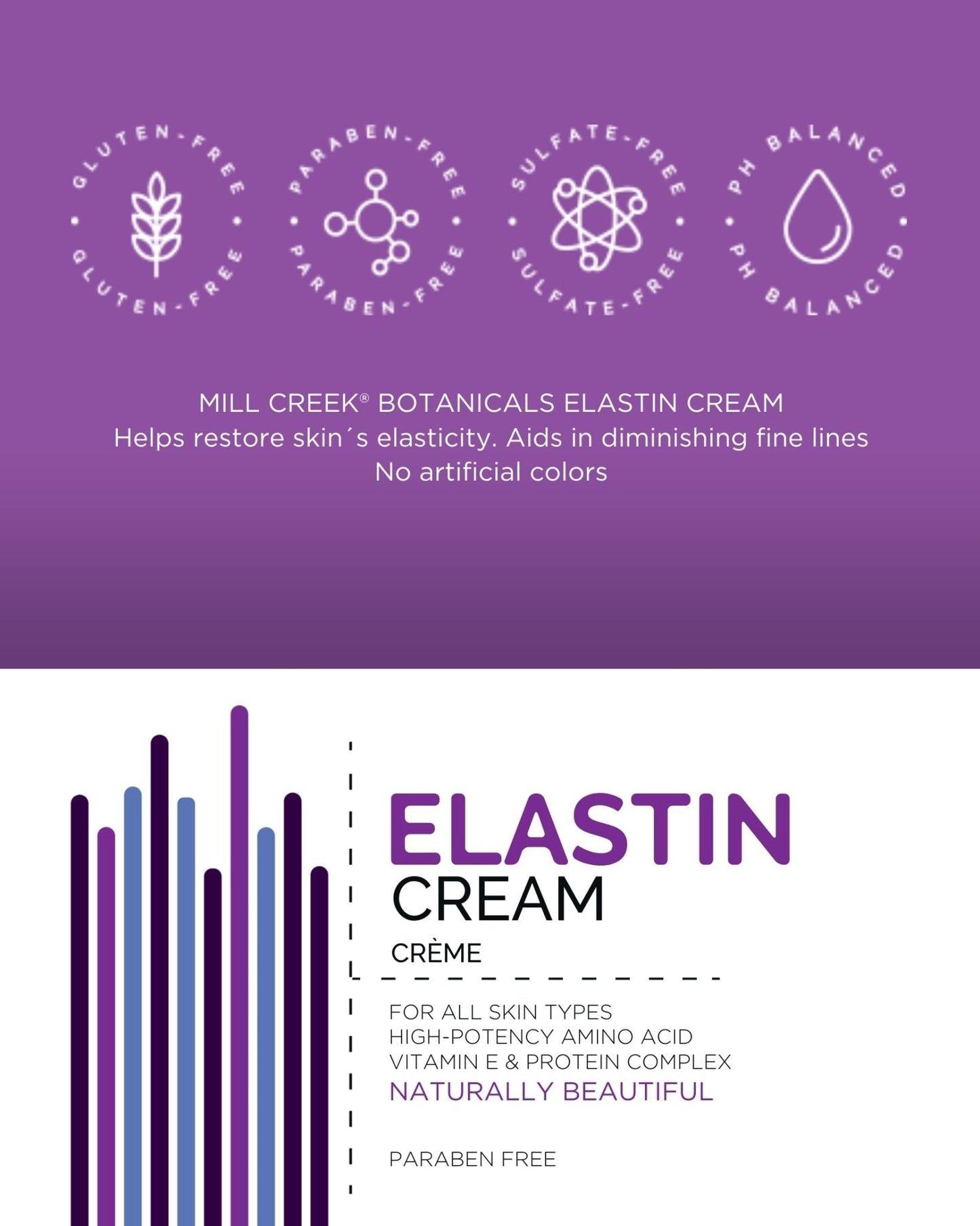 Mill Creek Botanicals Elastin Cream - 4 oz - Maple Wellness Supplements
