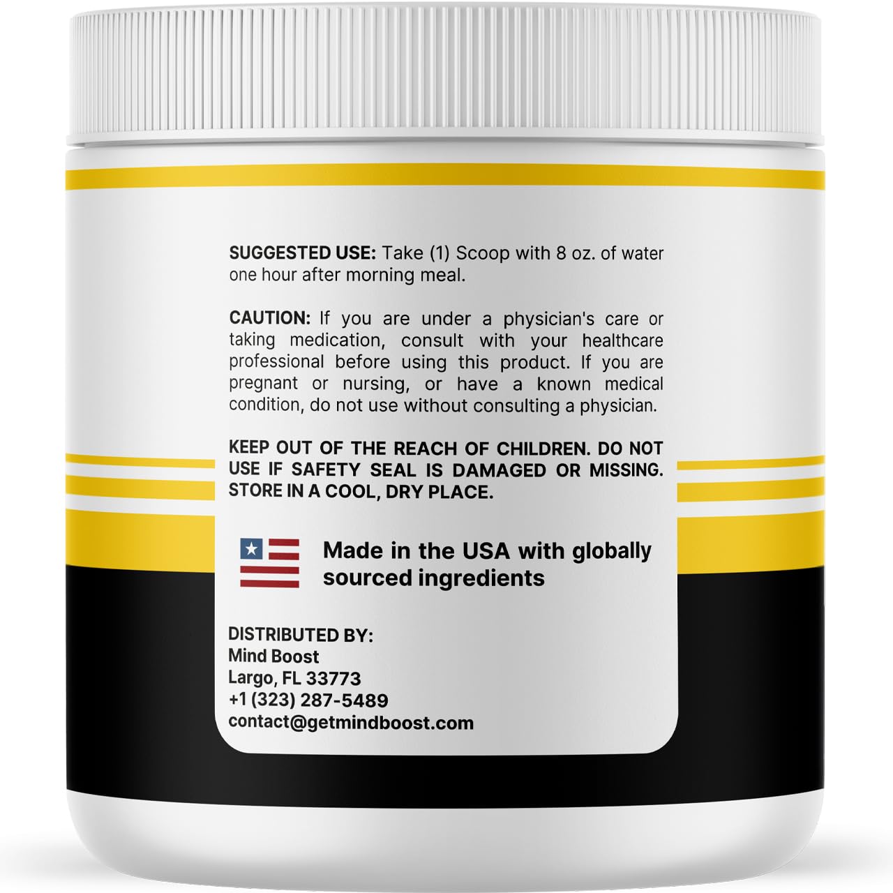 MindBoost Powder - Official Mind Boost Day Supplement, Advanced Nootropic, Premium Formula, Natural Vitamins for Wellness - 1 Bottle for 1 Month - Maple Wellness Supplements