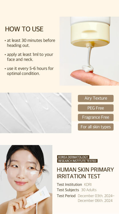 mixsoon Bean Sunscreen-Lightweight Airy Texture SPF 50 Korean Sunscreen for Face - Maple Wellness Supplements