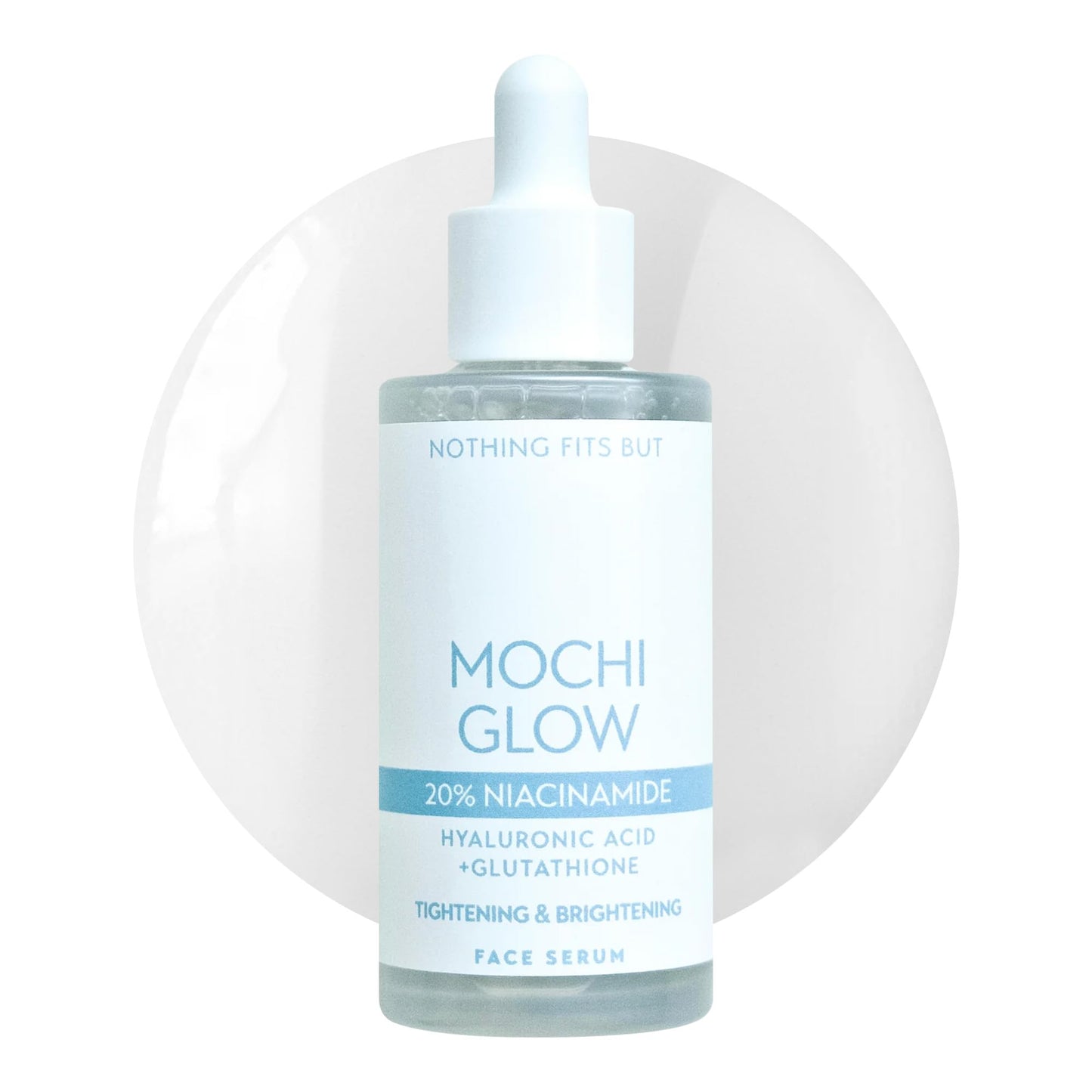 Mochi Glow 20% Niacinamide Serum for Face, High Potency Pore Tightening Skin Serum with Hyaluronic Acid & Glutathione, Anti-Aging Serum for Dark Spots & Fine Lines, Korean Skincare, 50ml/1.7fl.oz. - Maple Wellness Supplements
