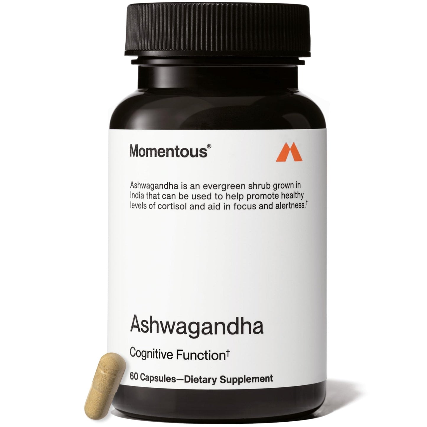 Momentous Ashwagandha Supplement - 300 mg NooGandha Ashwagandha Extract - Cognitive Performance, Alertness, & Focus Support - NSF Certified for Sport - Vegan - GMO- & Gluten-Free - 60 Servings - Maple Wellness Supplements