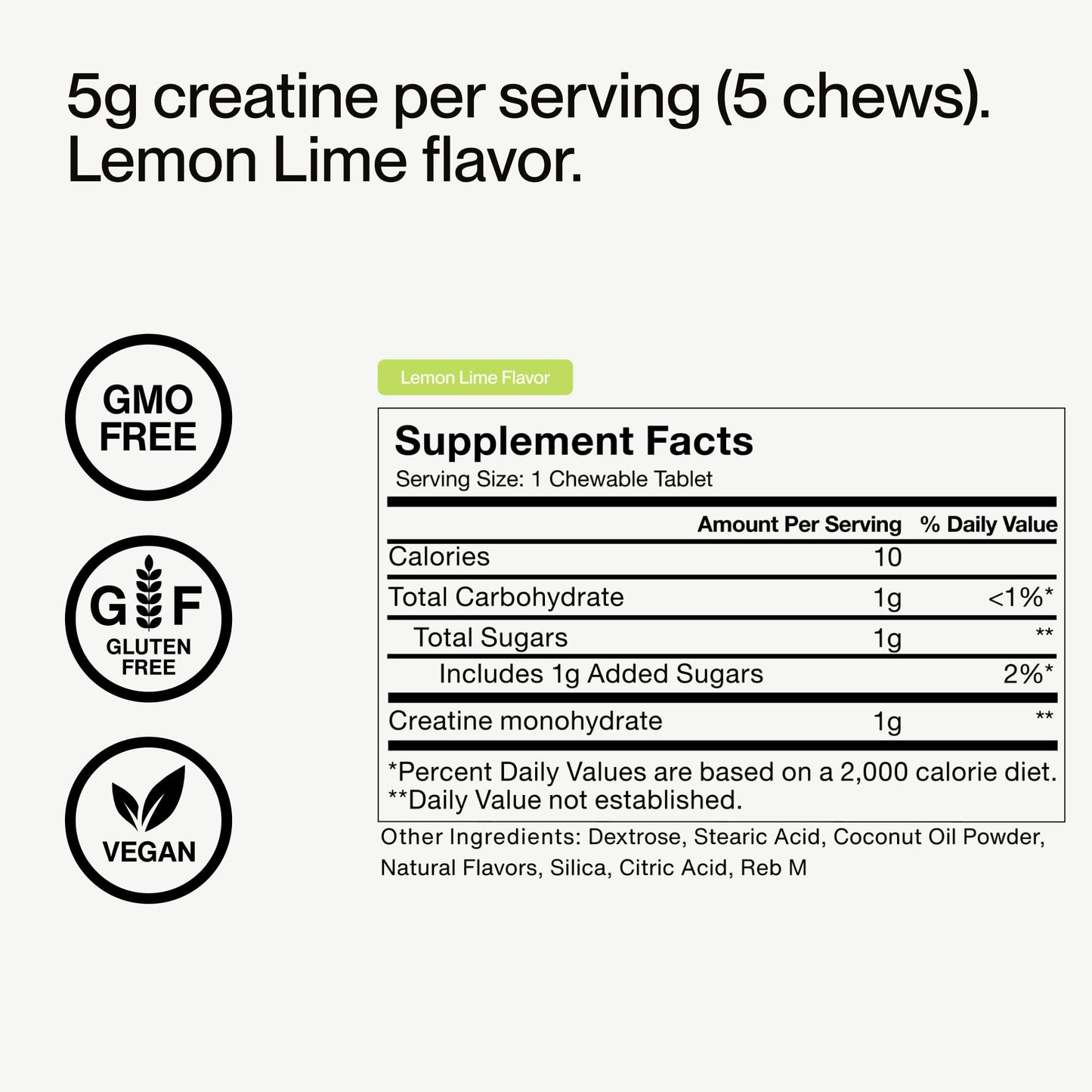 Momentous Creatine Chews - Creatine Monohydrate - Supports Strength, Lean Muscle, & Recovery for Men & Women - NSF Certified for Sport - 150 Chewable Tablets - Lemon Lime - Maple Wellness Supplements