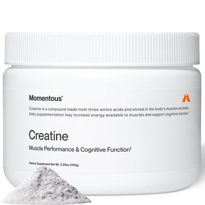 Momentous Creatine Monohydrate Powder - Creatine Powder - Supports Strength, Lean Muscle, & Recovery for Men & Women - NSF Certified for Sport - 5 g per Serving - 30 Servings - Maple Wellness Supplements