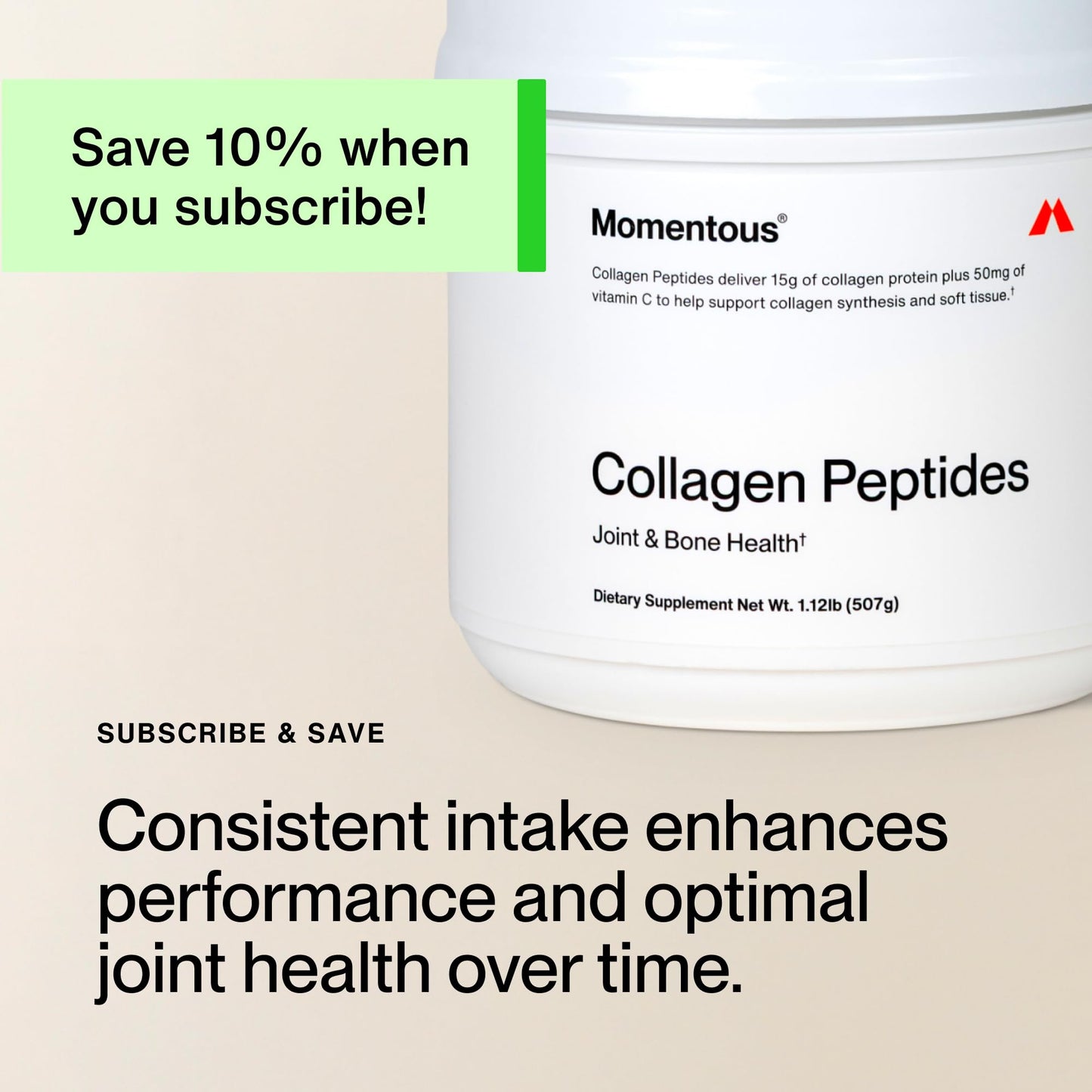 Momentous Grass-Fed Collagen Peptides Powder - Collagen Protein Powder with Fortigel & Vitamin C for Hair, Skin, Nails, & Joint Health Support - Maple Wellness Supplements