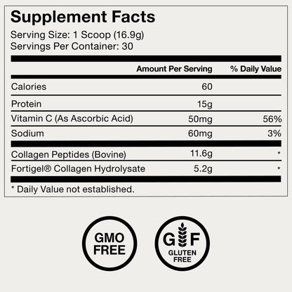 Momentous Grass-Fed Collagen Peptides Powder - Collagen Protein Powder with Fortigel & Vitamin C for Hair, Skin, Nails, & Joint Health Support - Maple Wellness Supplements
