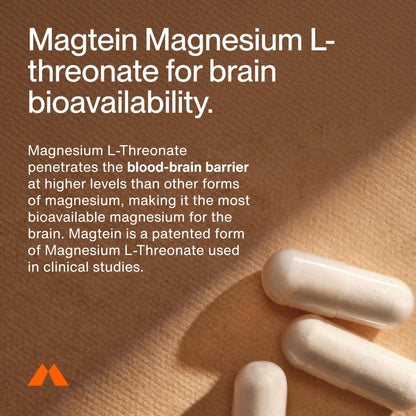 Momentous Magtein Magnesium L-Threonate - Brain & Rest Support Supplement - Boosts Cognitive Function & Sleep Quality - Maple Wellness Supplements
