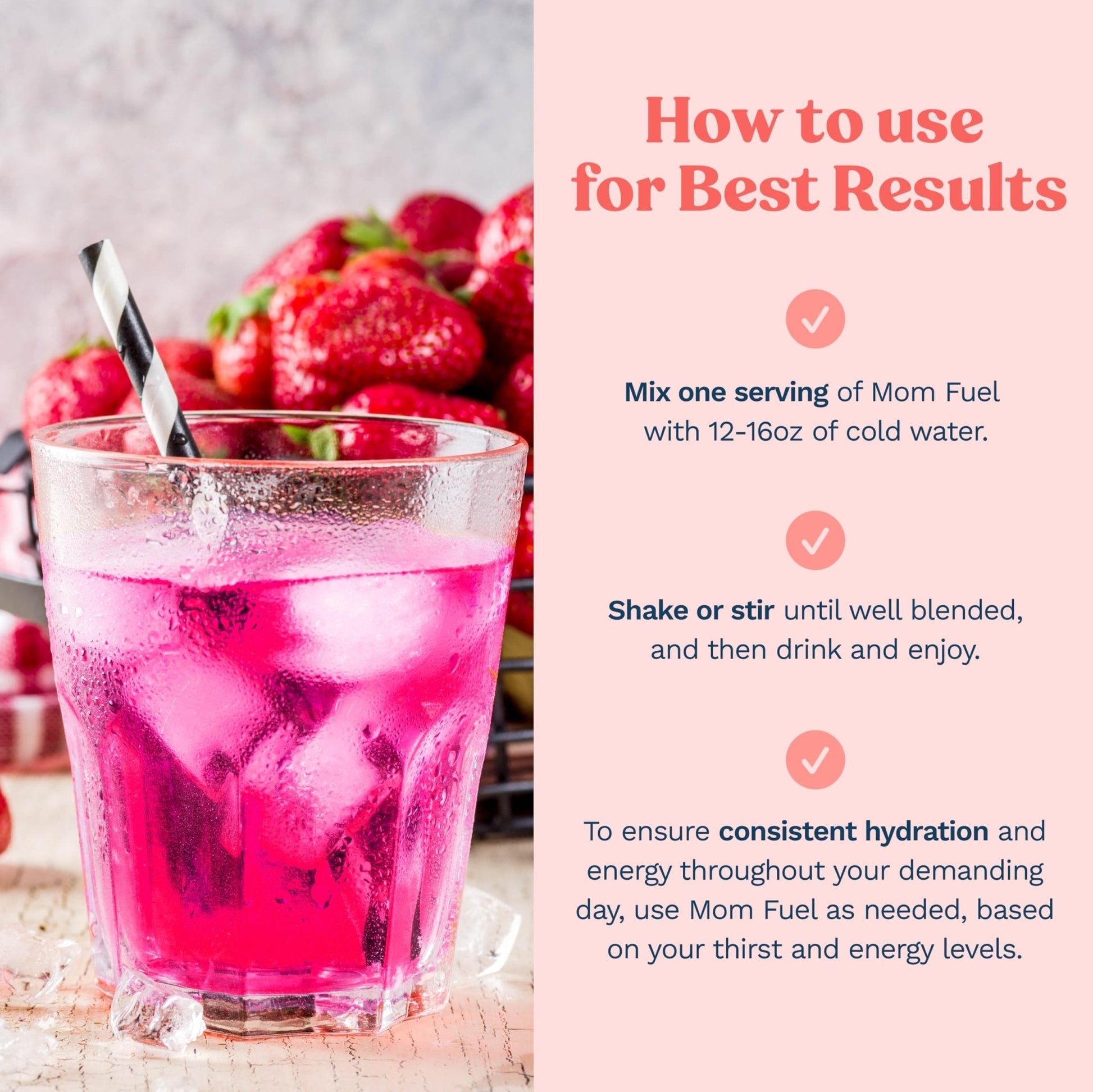 Mommy Knows Best Mom Fuel Electrolyte Drink Mix for Moms, Hydration Support - for Pregnancy, Prenatal, Electrolytes + Trace Minerals, Lactation Drink Mix Supplement (32 Count) - Maple Wellness Supplements