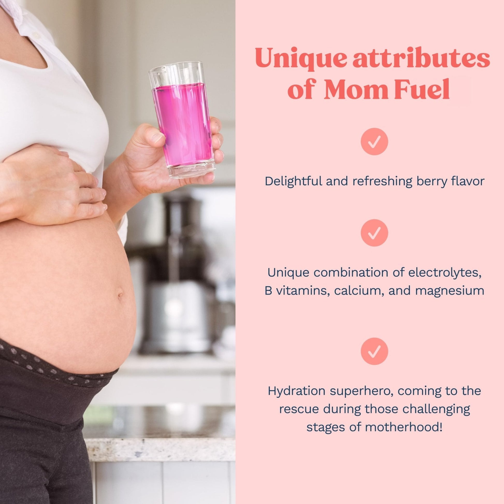 Mommy Knows Best Mom Fuel Electrolyte Drink Mix for Moms, Hydration Support - for Pregnancy, Prenatal, Electrolytes + Trace Minerals, Lactation Drink Mix Supplement (32 Count) - Maple Wellness Supplements