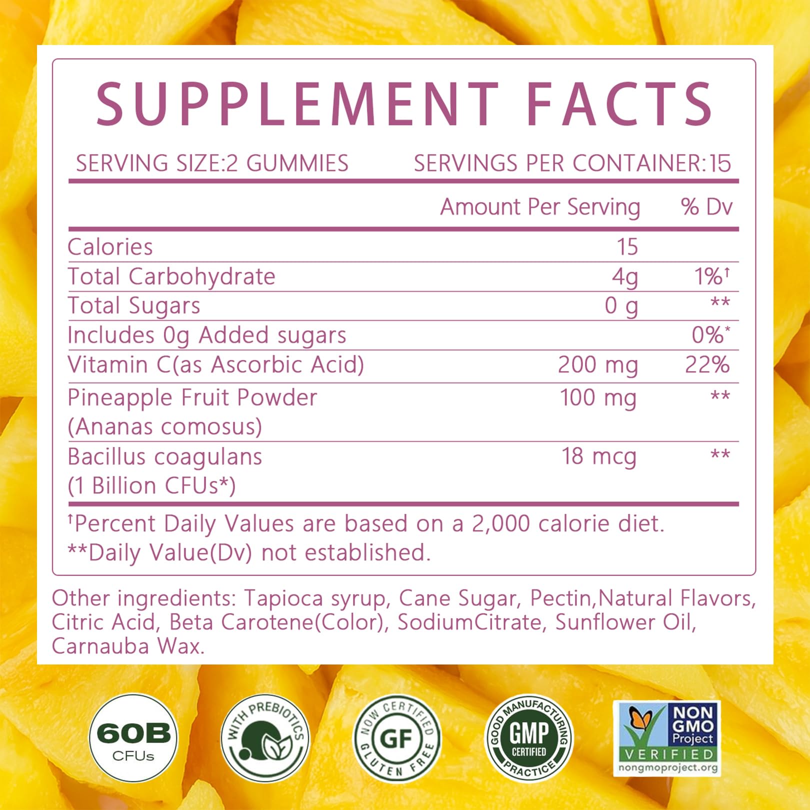 Montue Premium Diamond Feminine Balance Gummies-pH Balance with Prebiotics & Lactobacillus Probiotic Blend&Hawaiian Pineapple Immune Support,Vegan& Non-GMO（30 Gummies） - Maple Wellness Supplements