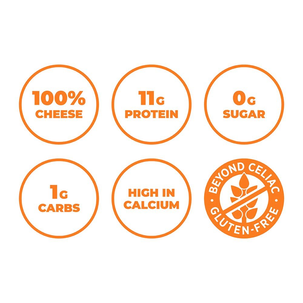 Moon Cheese Cheddar Believe It, 10 Ounce, 2-Pack, Crunchy, Protein-Rich Cheese Snack, Keto Friendly, 100% Real Cheese - Maple Wellness Supplements