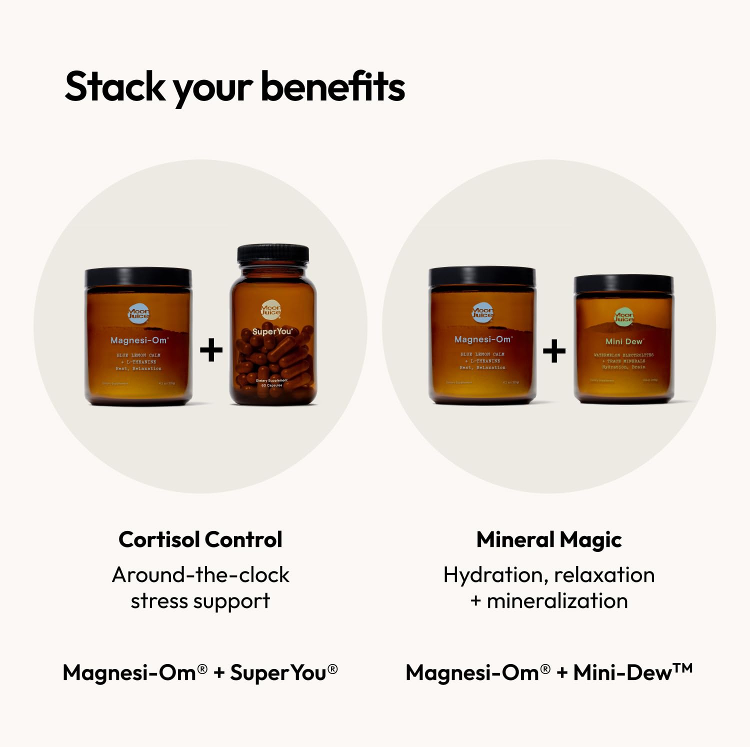 Moon Juice Magnesi-Om Magnesium Powder Supplement - Chelated Magnesium Complex + L-Theanine Blend for Rest, Relaxation & Regularity - Vegan, Non-GMO & No Sugar, Blue Lemon, 4.2 oz, 30 Servings - Maple Wellness Supplements