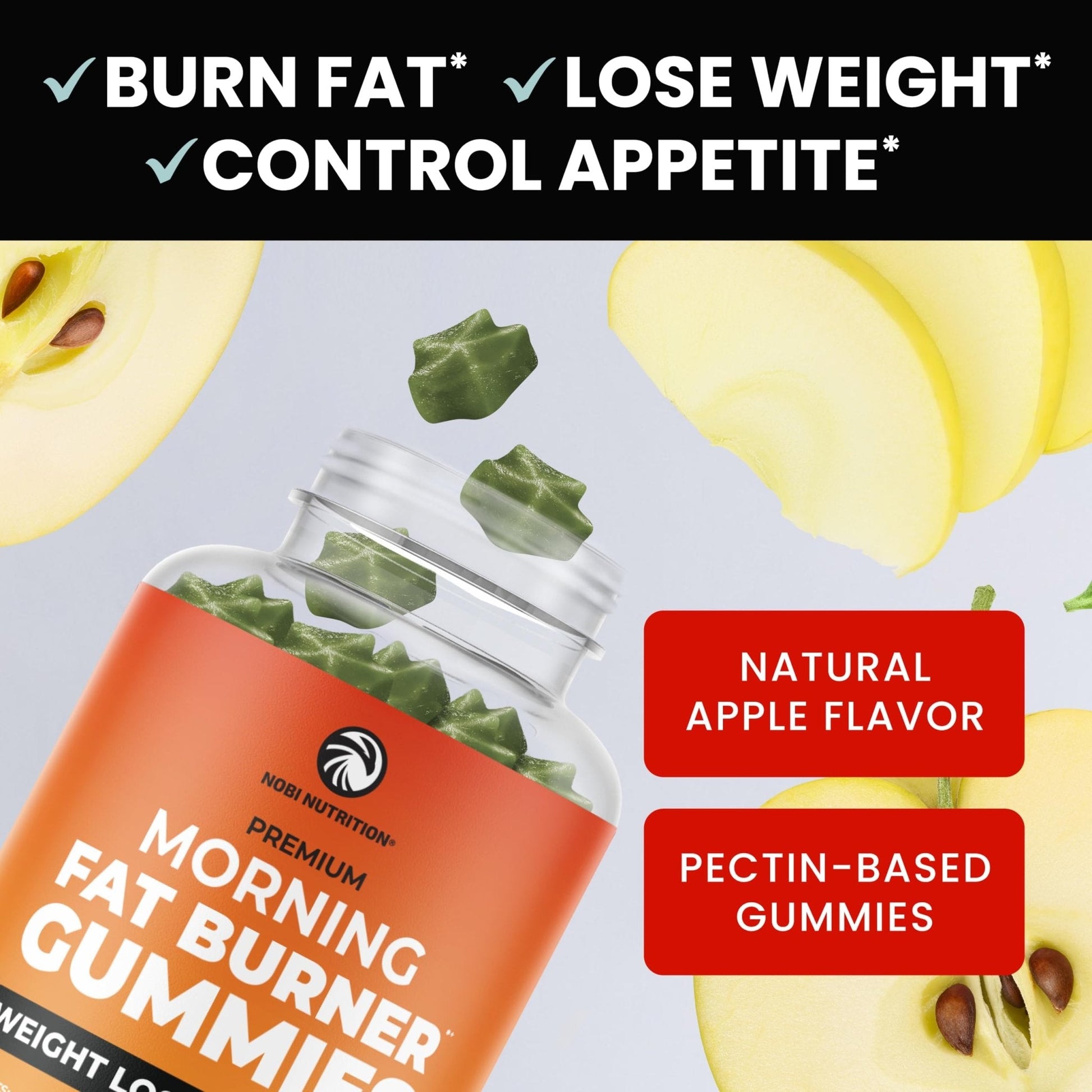 Morning Fat Burner Gummies for Weight Loss for Women & Men | Thermogenic Belly - Maple Wellness Supplements