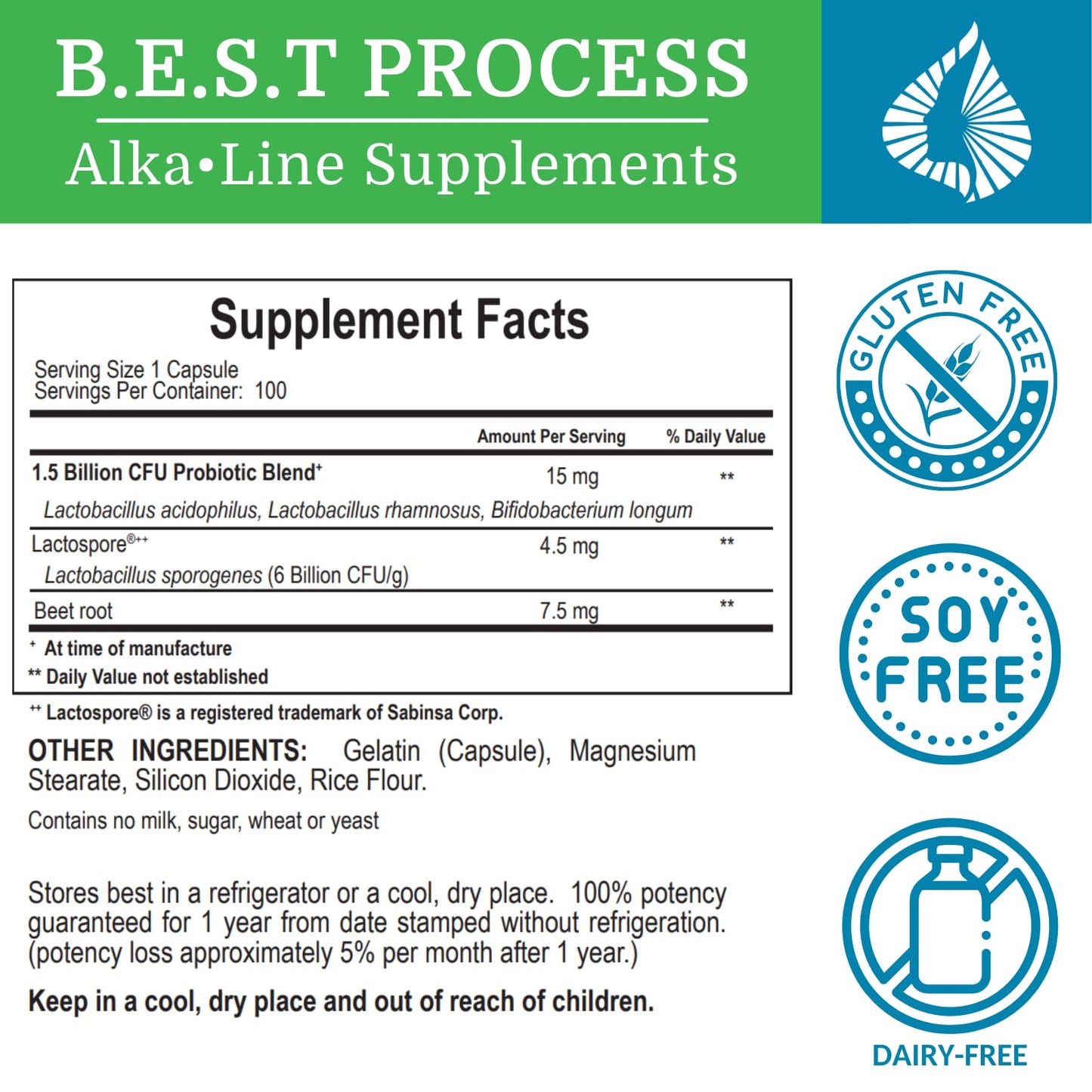 Morter HealthSystem Alkadophilus Best Process Alkaline — No Refrigeration Probiotic & Prebiotic Digestive Supplement — 1.5 Billion CFU of Good Bacteria & Beetroot - Maple Wellness Supplements