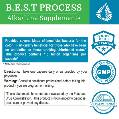 Morter HealthSystem Alkadophilus Best Process Alkaline — No Refrigeration Probiotic & Prebiotic Digestive Supplement — 1.5 Billion CFU of Good Bacteria & Beetroot - Maple Wellness Supplements