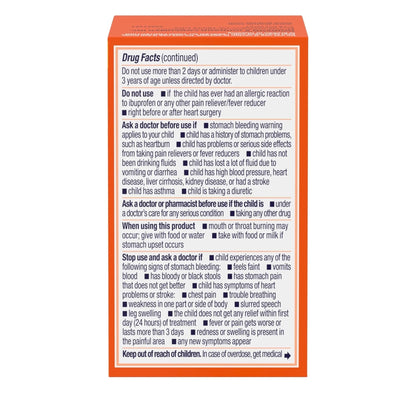 Motrin Children's Dye-Free Chewable Tablets with Ibuprofen, Kids' Fever Reducer & Pain Reliever for Sore Throat, Fever, Toothache & Pain Relief, Grape Flavor, 24 Ct - Maple Wellness Supplements