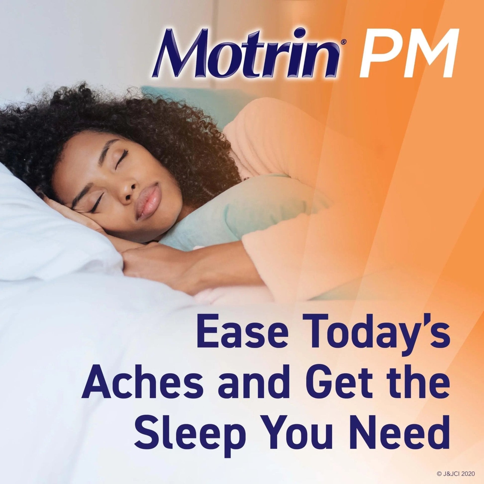 Motrin PM Pain Relief Caplets with 200 mg Ibuprofen & 38 mg Diphenhydramine Sleep Aid, Nighttime Pain Reliever for Minor Aches & Pains Helps You Fall Asleep & Stay Asleep, 20 ct - Maple Wellness Supplements