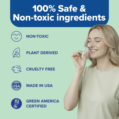 MOXE Migraine Rollon Stick & Nasal Inhaler, Fast Cooling Comfort for Headaches & Tension, Non-Medicated Soothing Vapors, Peppermint, Eucalyptus, and Other Essential Oils, Metal Roller, Made in USA - Maple Wellness Supplements