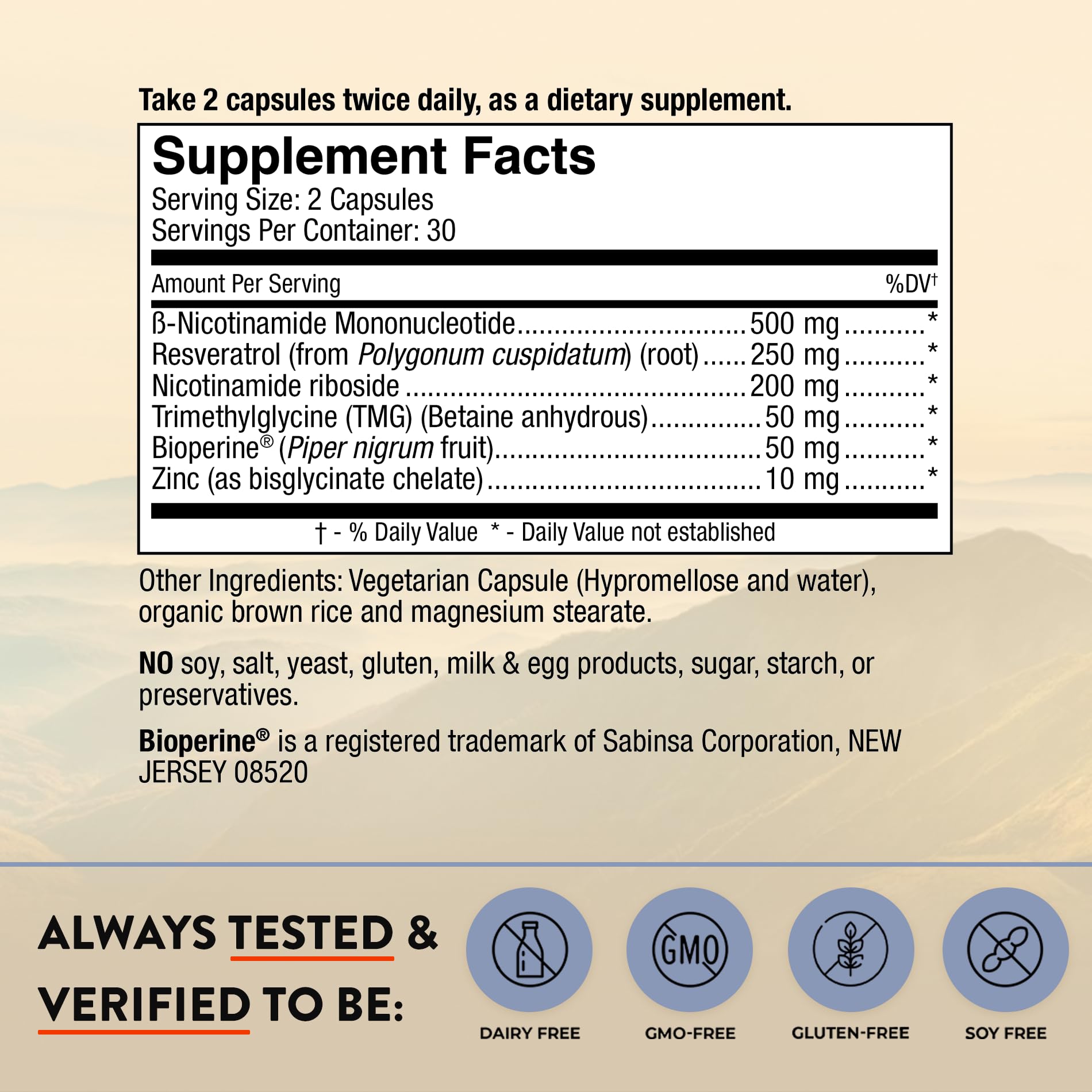 Mt. Angel Vitamins NMN Supplement + NR with Resveratrol & TMG, Dual NAD+ Precursors for Cellular Energy & Healthy Aging, 60 Capsules - Maple Wellness Supplements