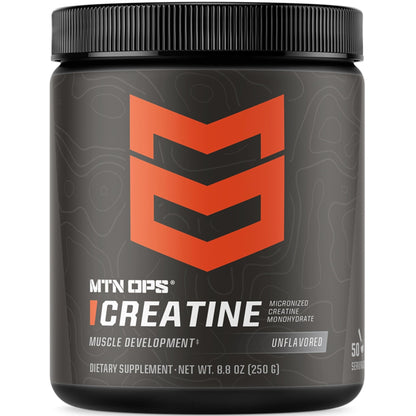 MTN OPS Micronized Creatine Monohydrate Powder – Unflavored 5 g per Serving, 50 Servings – Pure Creatine for Men for Muscle Recovery & Strength Training - Maple Wellness Supplements