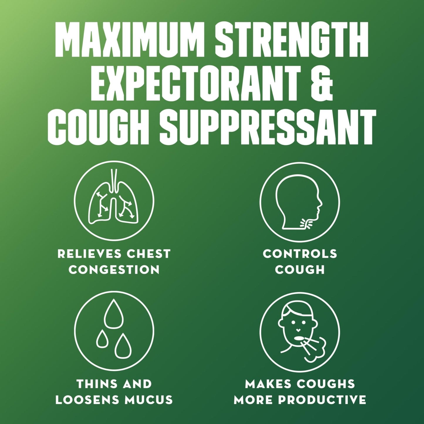 Mucinex DM 12Hr Maximum Strength Chest Congestion & Cough Medicine for Adults, Cold and Cough Medicine for Excess Mucus Relief, 1200 mg Guaifenesin & 60 mg Dextromethorphan HBr, 48 Bi-Layer Tablets - Maple Wellness Supplements