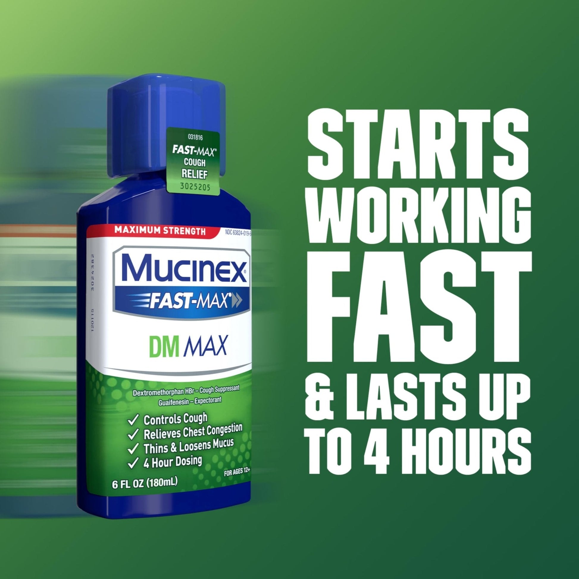 Mucinex DM Max Liquid Cough & Cold Medicine for Adults, Cold and Flu Medicine for Excess Mucus Relief, Guaifenesin, Dextromethorphan Expectorant & Decongestant for Adults, Dr Recommended, 6.0 Fl Oz - Maple Wellness Supplements