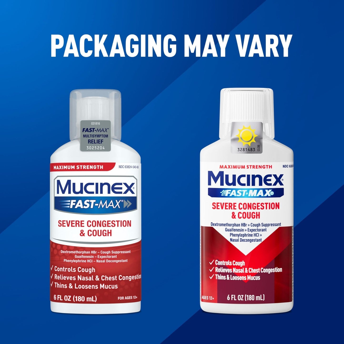 Mucinex Fast-Max Severe Congestion & Cough Medicine, Maximum Strength Symptom Relief, Over-The-Counter Medication, Cold Medicine, Cough Suppressant, Expectorant, Nasal Decongestant, 6 FL OZ - Maple Wellness Supplements