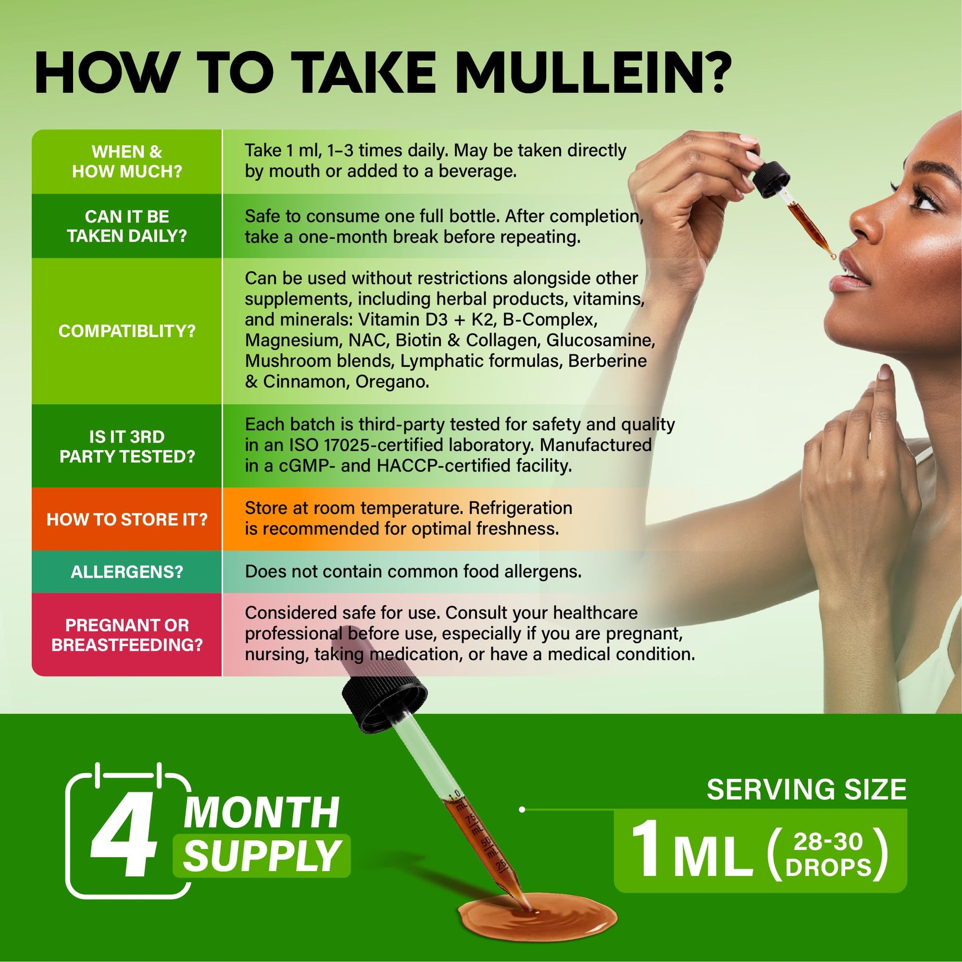 Mullein Drops for Lungs - USDA Organic Liquid - Mullein Leaf Extract Supplement - Made in USA - Lung & Bronchial Cleanse for Smokers - Respiratory Health Support - Maple Wellness Supplements