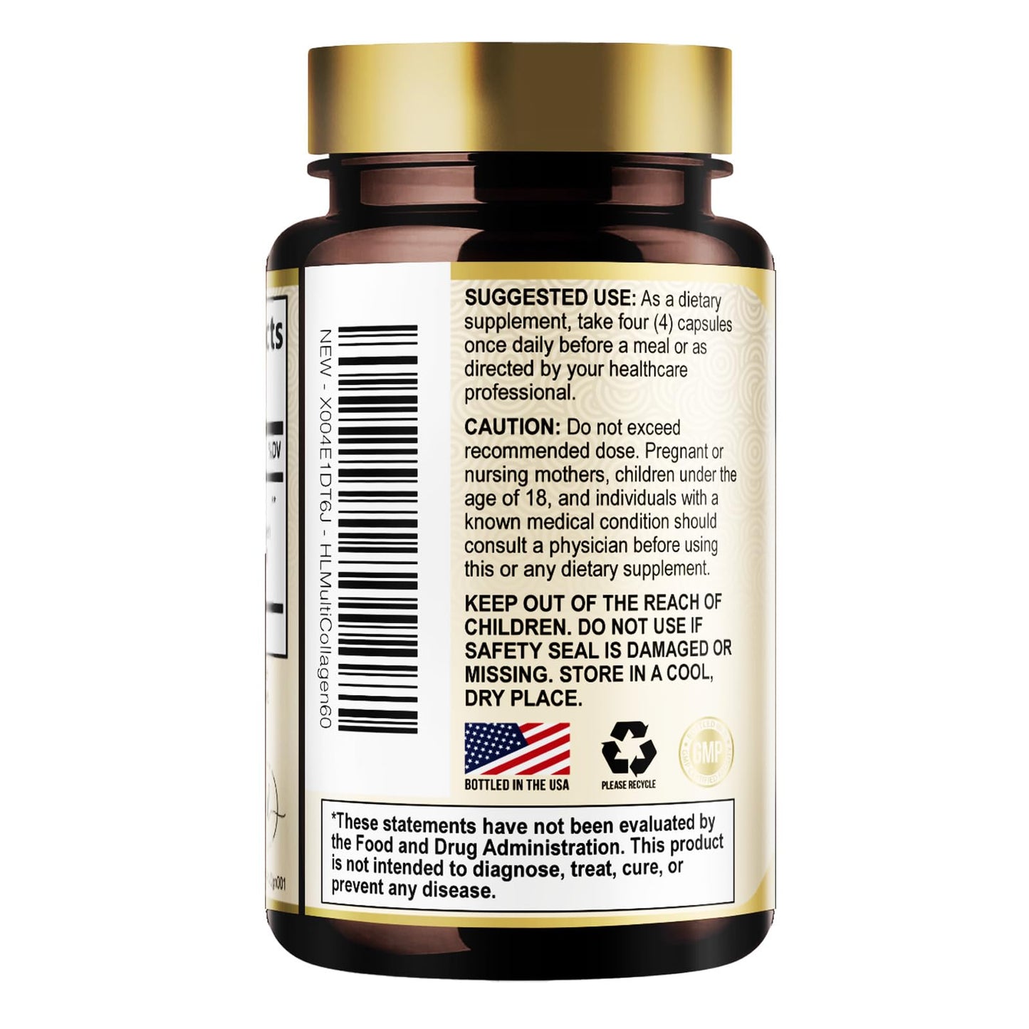 Multi Collagen Peptides for Women & Men - 2400mg per Serving - Best Hydrolyzed Collagen Complex with Type I, II, III, V, X - Hair, Skin, Nails & Joint Support - Maple Wellness Supplements
