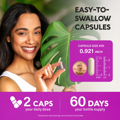 Multi Collagen Peptides - Hydrolyzed Types I, II, III, V & X - Collagen Supplement for Women 1300mg - w/ Hyaluronic Acid, Vitamins C & E - Skin, Hair, Nails & Joint Support - Made in USA, 120 Capsules - Maple Wellness Supplements