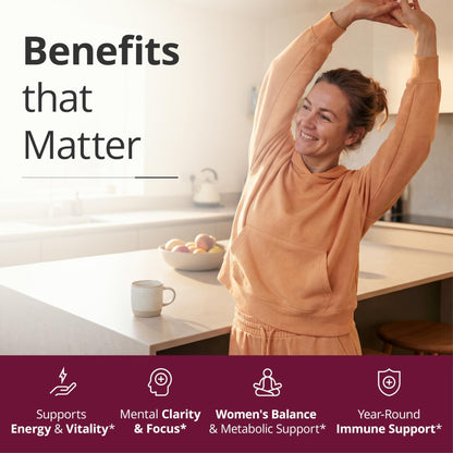Multivitamin for Women with Vitamins and Minerals for Energy, Focus and Immune Health – Premium Daily Womens Multivitamins - Maple Wellness Supplements