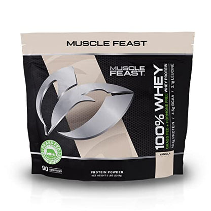 Muscle Feast 100% Grass-Fed Whey Protein, Pastured Raised Hormone Free All Natural - Maple Wellness Supplements
