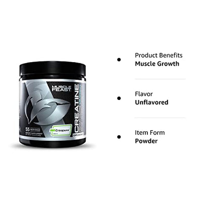 Muscle Feast Creapure Creatine Monohydrate Powder for Muscle Growth Nutritional - Maple Wellness Supplements