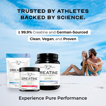 Muscle Feast Creapure Creatine Monohydrate Powder, Vegan Keto Friendly Gluten-Free, Mass Gainer, Muscle Recovery Supplement and Trusted Creatine for Muscle Growth, - Maple Wellness Supplements