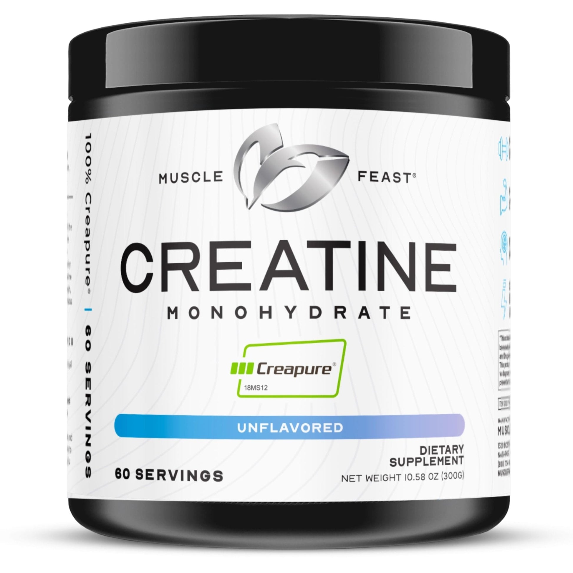 Muscle Feast Creapure Creatine Monohydrate Powder, Vegan Keto Friendly Gluten-Free, Mass Gainer, Muscle Recovery Supplement and Trusted Creatine for Muscle Growth - Maple Wellness Supplements