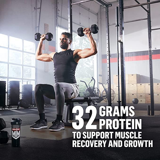 Muscle Milk Genuine Protein Powder, Vanilla Creme, 32g Protein, 5 Pound, 32 Servings - Maple Wellness Supplements