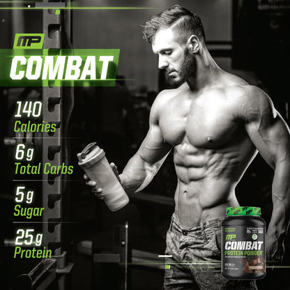 Muscle Pharm Combat Protein Powder, Fuels Muscles for Productive Workouts, 5 Protein - Maple Wellness Supplements