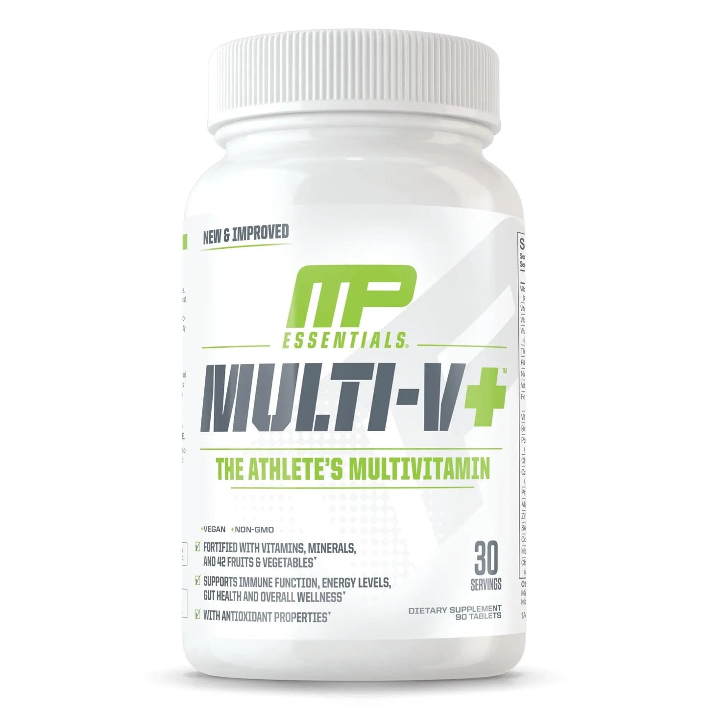 Muscle Pharm Essentials Multi-V+, The Athlete's Multi-Vitamin, Enhanced Energy, Performance & Immune Health, Daily Multivitamin for Men & Women - Maple Wellness Supplements