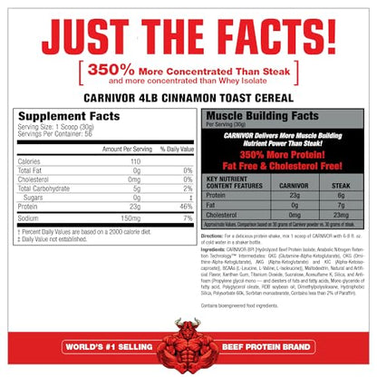 MuscleMeds Carnivor Beef Protein Isolate, 0 Lactose, 0 Sugar, 0 Fat, 0 Cholesterol - Maple Wellness Supplements