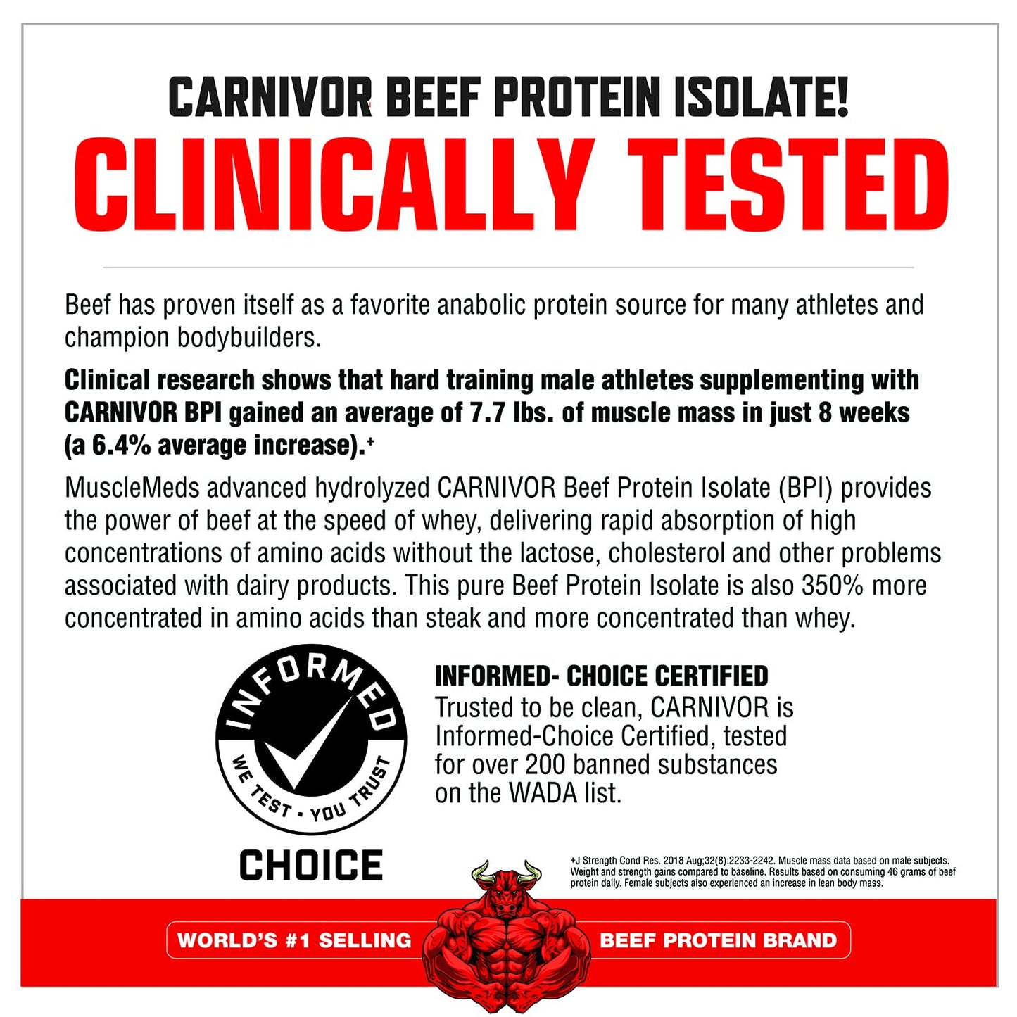 MuscleMeds CARNIVOR Beef Protein Isolate Powder, Muscle Building, Recovery, Lactose - Maple Wellness Supplements
