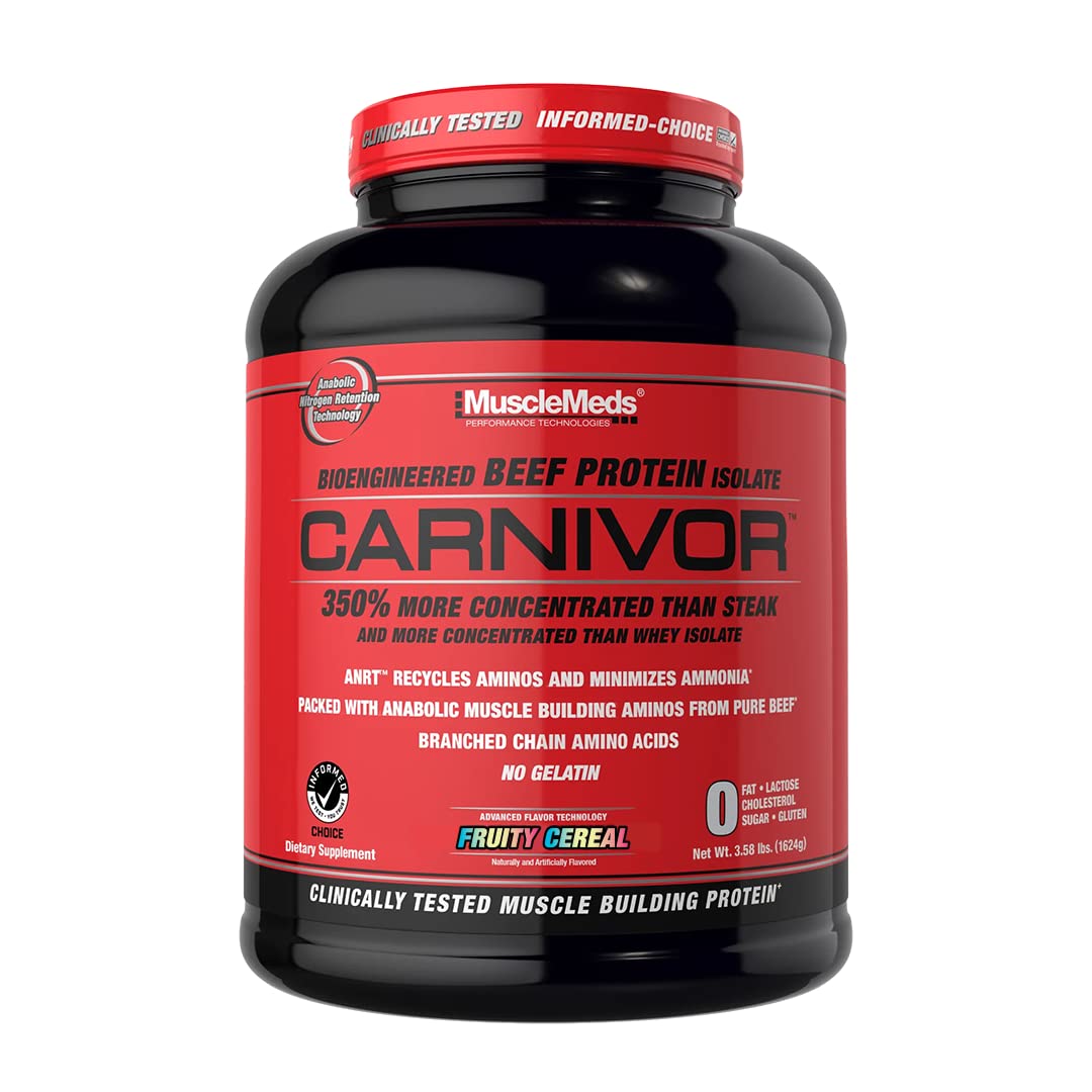 MuscleMeds CARNIVOR Beef Protein Isolate Powder, Muscle Building, Recovery, Lactose - Maple Wellness Supplements