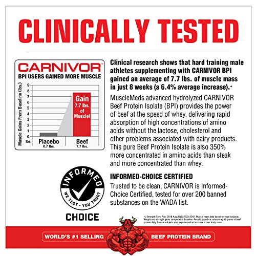 MuscleMeds Carnivor Bioengineered Beef Protein Isolate, Vanilla Caramel, 3.9 Pound - Maple Wellness Supplements