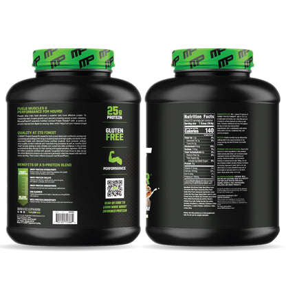 MusclePharm Combat Protein Powder, Chocolate Milk Flavor, Fuels Muscles for Productive Workouts, 5 Protein Sources including Whey Protein Isolate & Egg Albumin, Gluten Free, 4.2 lb, 52 Servings - Maple Wellness Supplements