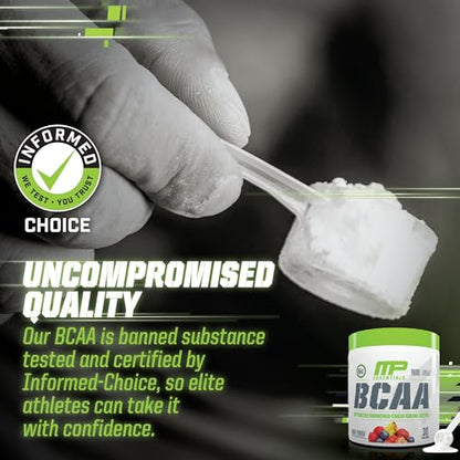 MusclePharm Essentials BCAA, Fruit Punch - 30 Servings - Maple Wellness Supplements