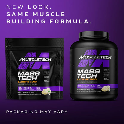 Muscletech Mass Gainer Mass-Tech Extreme 2000, Muscle Builder Whey Protein Powder - Maple Wellness Supplements