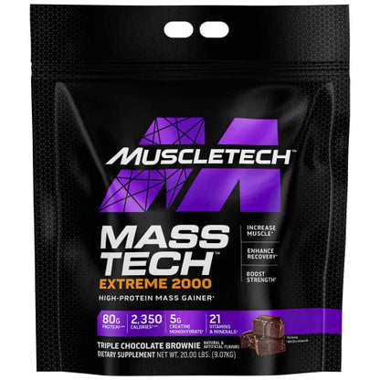 MuscleTech Mass Gainer Protein Powder, Mass-Tech Extreme 2000, Muscle Builder - Maple Wellness Supplements